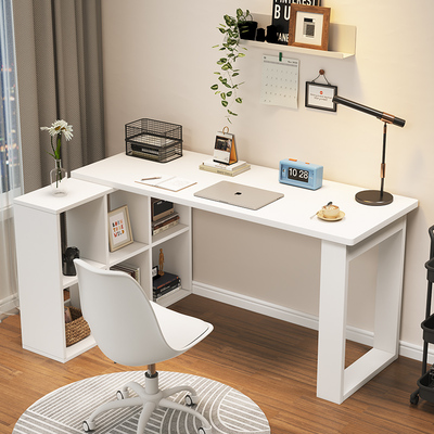 书桌学生家用简约卧室女生白色写字学习桌工作台转角办公电脑桌子