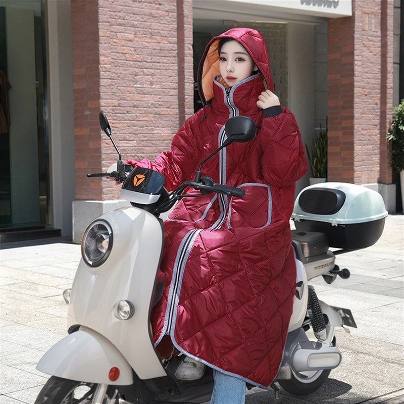 电动车挡风被冬季加绒加厚电瓶z车防风衣罩挡风衣摩托车骑行防寒