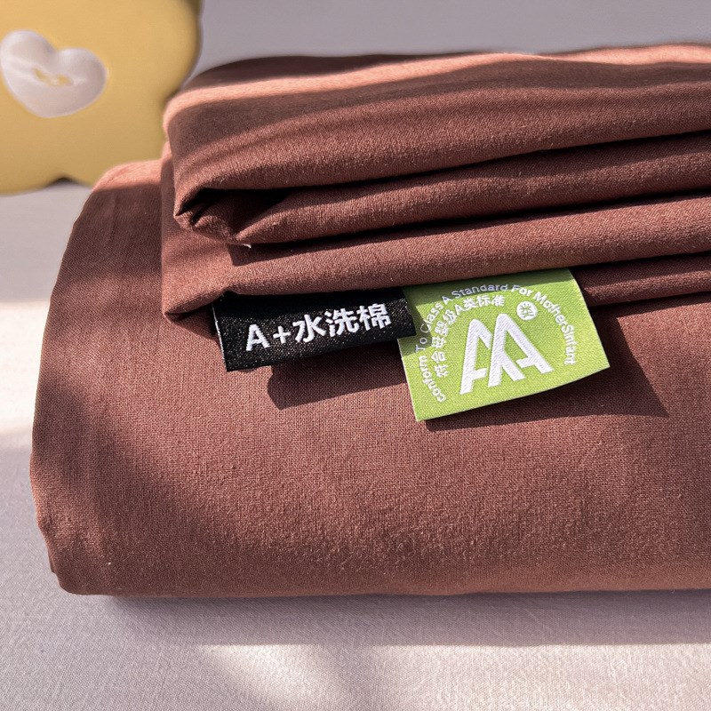 A类水洗棉单件床单春夏季非全棉纯棉学生宿舍单人V床单三件套炕单