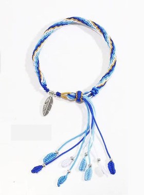 原衍生神枫原万叶印象手链散兵动漫游J戏卡通手工轮回编织手绳