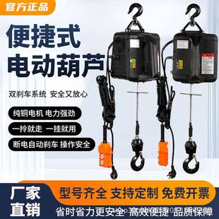 便携式电动葫芦100kg遥控微型起吊机家用提成机25米厂家直销