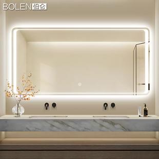 led带灯浴室镜智能卫生间镜子触摸屏挂墙卫浴洗手间防爆镜 BOLEN