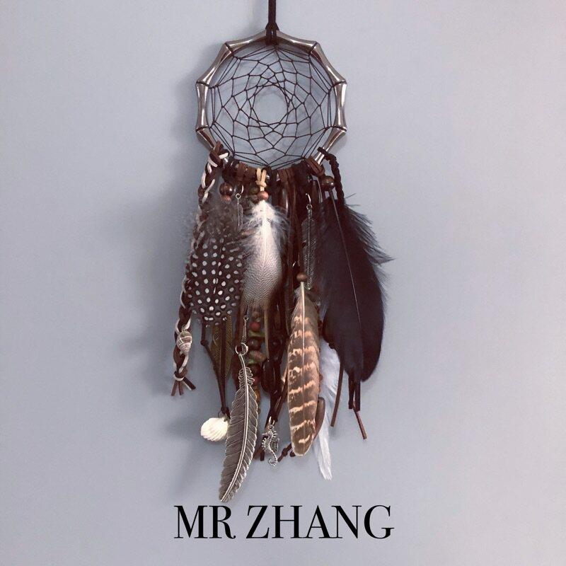 MR ZHANG原创男生捕梦网加勒比印第安羽毛挂饰文艺礼物复古ins风