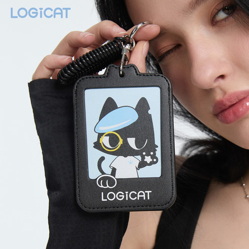 LOGICATPU卡套猫咪身份证银行卡皮质通勤公交追明星小卡保护套
