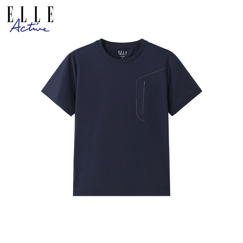 ELLEACTIVE防晒速干短袖圆领t恤
