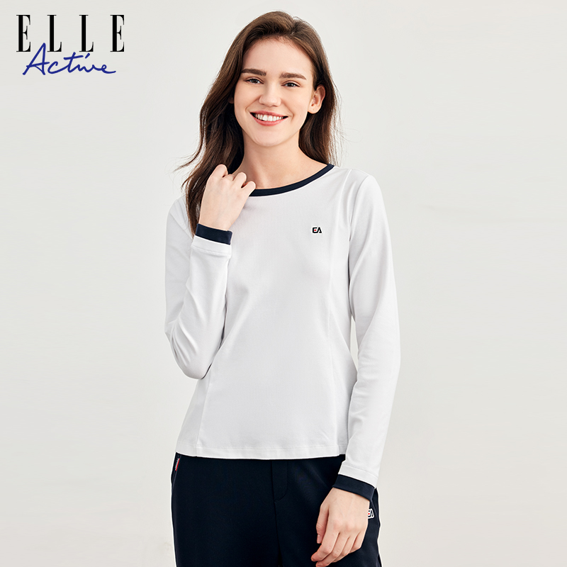 ELLEACTIVE长袖打底棉质女士T恤