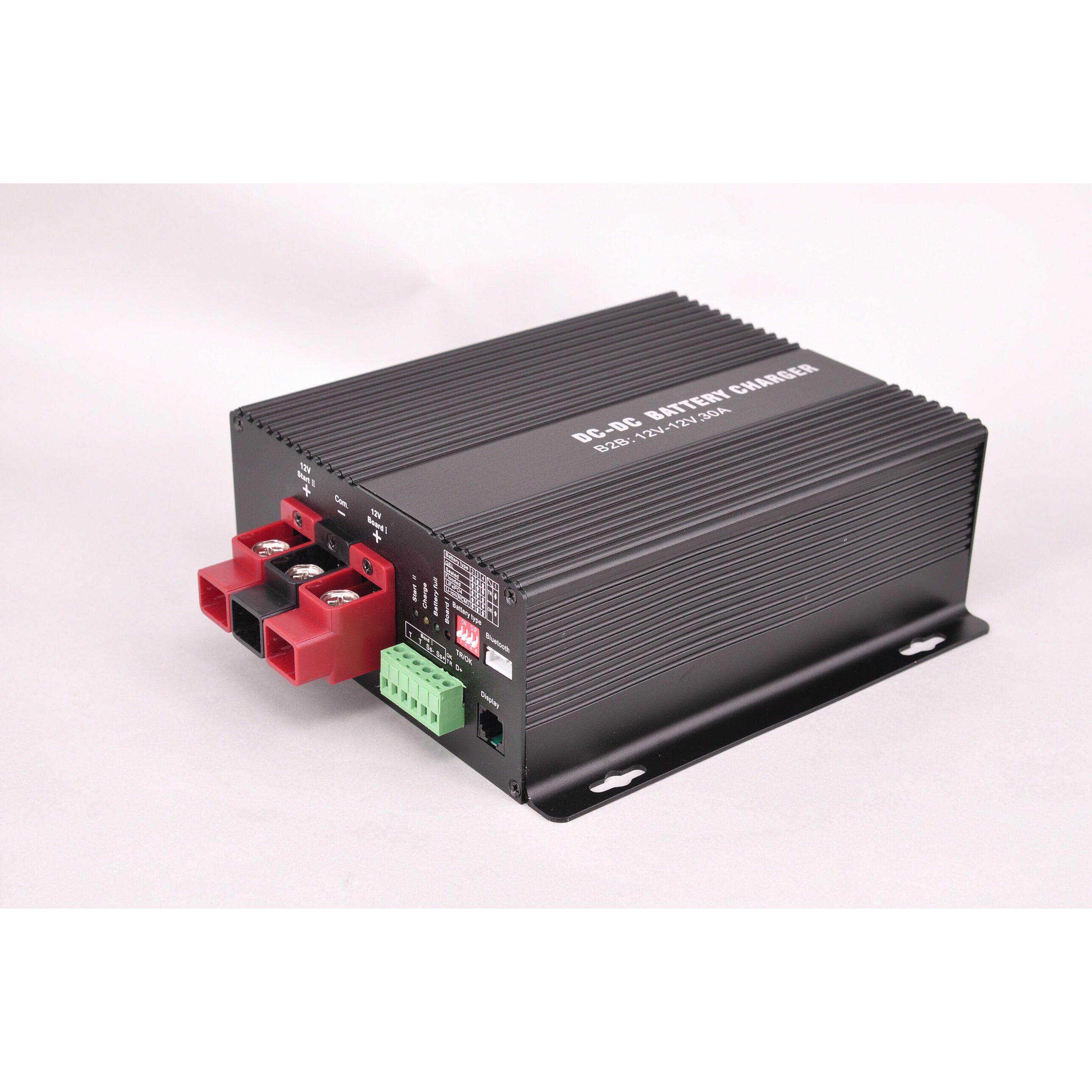 DC-DC直流充电器 房车用12V/30A双电池带蓝牙显示器智能充电器