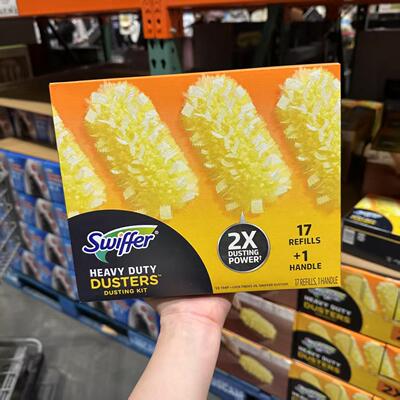 美国进口swiffer除尘撢子Duster180度轻骑防静电扫灰尘魔掸配手柄