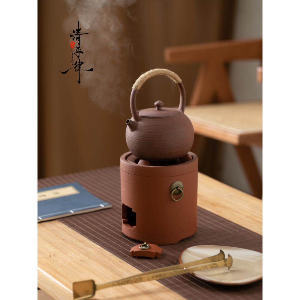 炭火炉 煮茶器煮茶炉子 户外烧水壶煮茶壶潮州茶具木碳红泥小火炉