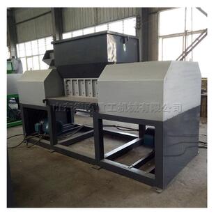 双轴金属撕碎机橡胶轮胎废铁粉碎机木材边角料搅碎机合金钢刀头