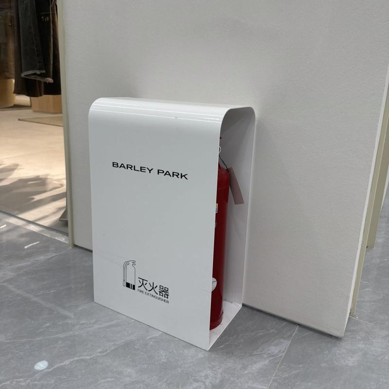 灭火器箱子高端商场展会消防专用落地不锈钢器材放置收纳箱2祇装图片