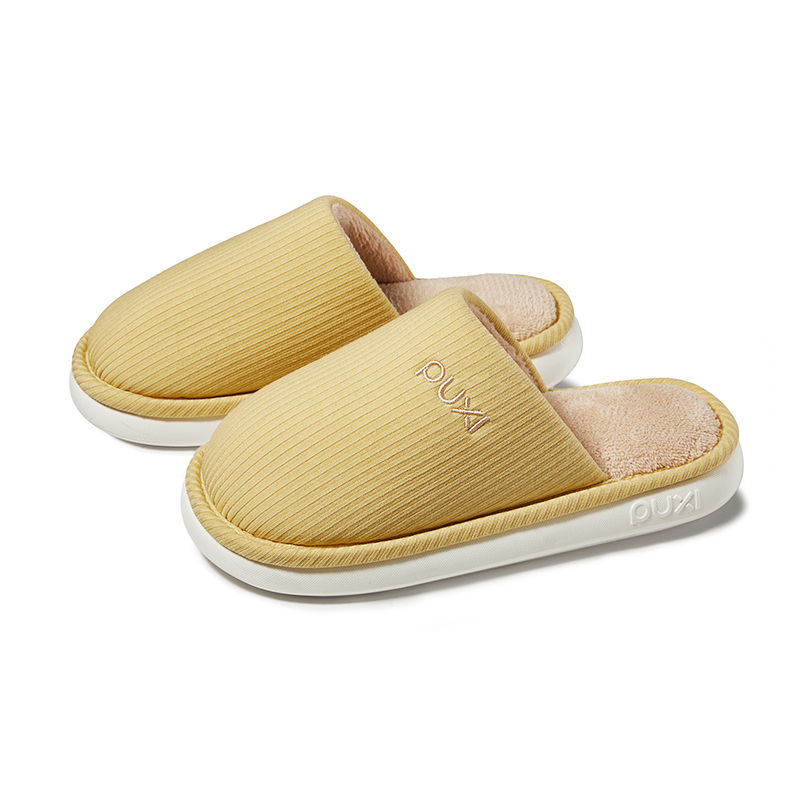 朴西秋冬季新款保暖不粘毛棉拖鞋女居家防滑室内静音情侣棉拖男