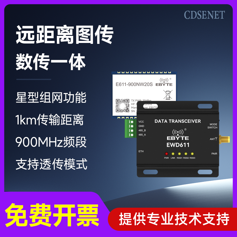 无线数传图传一体模块全双工通信