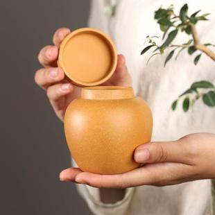 小茶叶罐紫砂密封小号便携非陶瓷茶具储存茶罐家用防潮收纳盒宜兴