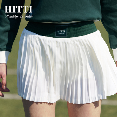 Hitti新款百褶运动短裙网球高尔夫防晒凉感半身裙A字版型遮肉显瘦