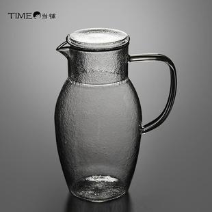 time当铺家用耐热玻璃冷水壶防爆大容量果汁壶扎壶凉水壶茶壶水杯