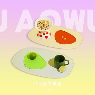 zeze宠物硅胶餐垫猫碗垫宠物防滑垫餐垫防水防溢出加厚狗狗 AOWU