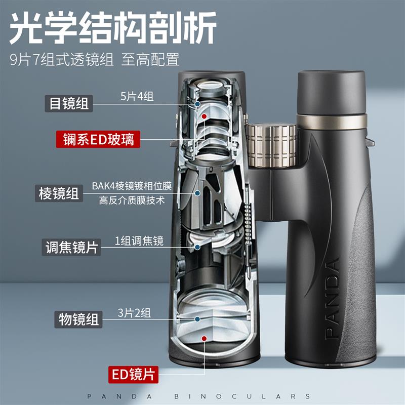 熊猫APO望远镜高倍高清专业级日夜两用双ED平场旅行观景观鸟寻蜂