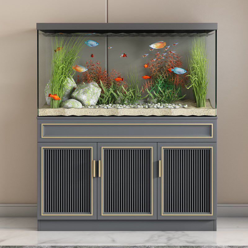 铝合金鱼缸柜底柜海水缸水草水族箱柜子轻奢欧式客厅地柜架子定制