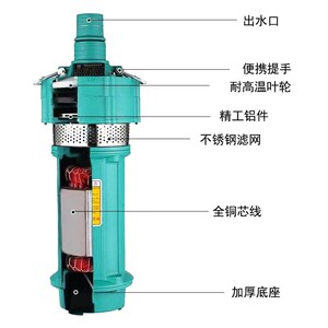 多级潜水泵高扬程大流量两相电灌溉泵工地降水鱼塘抽水三相深井泵