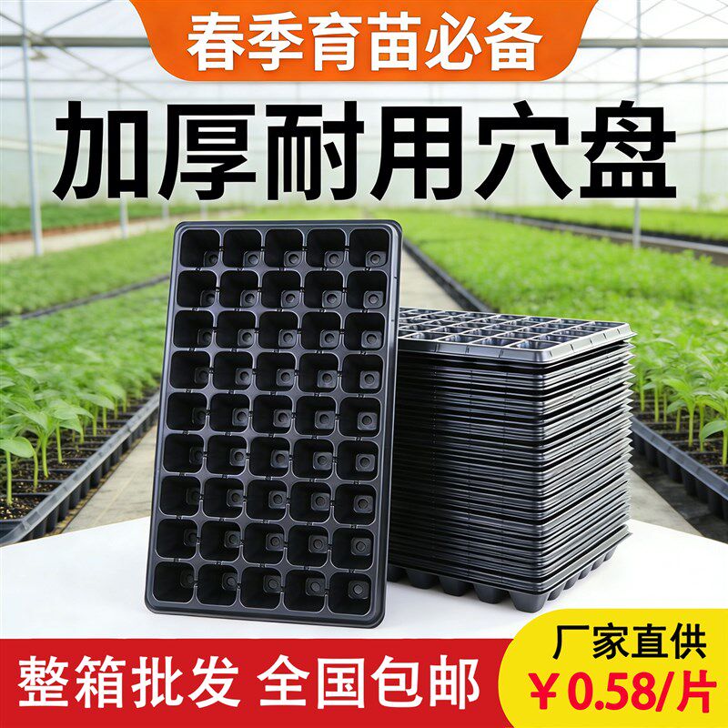 育苗盘穴盘育苗盆平盘托盘盆蔬菜育苗专用盘多肉育种扦插盒