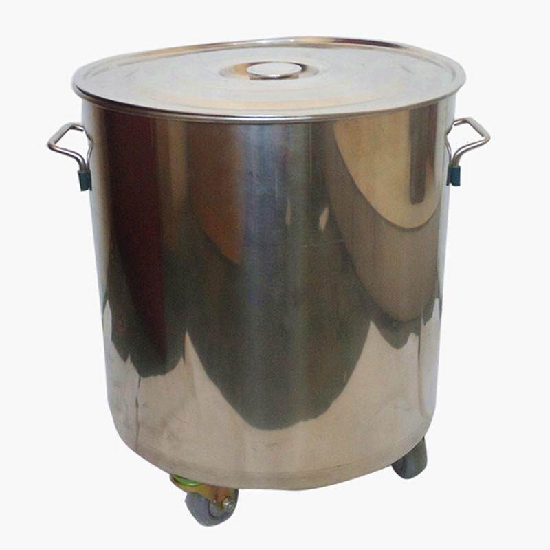 不锈钢桶周转桶带盖加厚圆桶物料桶加工出水口带轮子定做大桶特大
