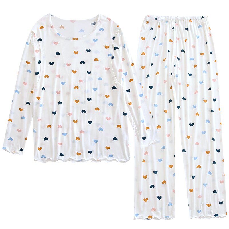 莫代尔月子服夏季薄款产后孕妇睡衣套头款喂奶衣哺乳期家居服套装