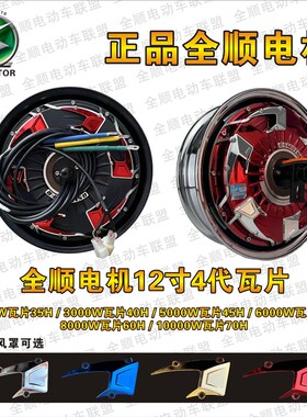 全顺12寸四代赛道版电机2000W3000W5000W6000W8000W大功率 电摩