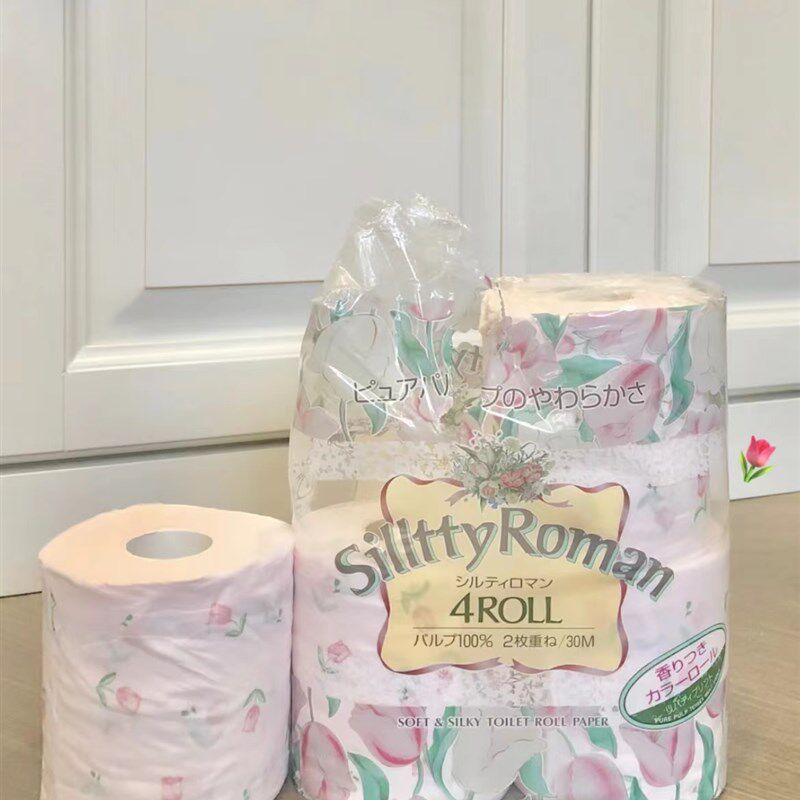 郁金香纸巾印花卫生卷纸彩色印花纸巾香氛纸巾卡通面巾纸家用纸巾