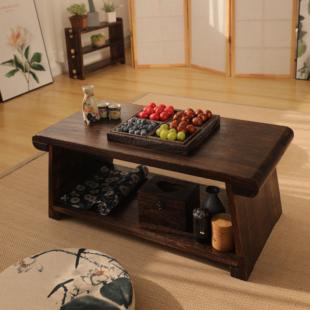 飘窗小桌子家用实木小茶几矮桌折叠电脑桌榻榻米喝茶桌台中式坑几