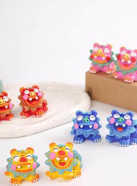 狮子300 |0桃花面一对小狮子饰品办公室桌面腮红创意家居良苑入口