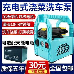 充电水泵可携式家用户外浇菜充电式抽水泵12v小型抽水机喷药泵