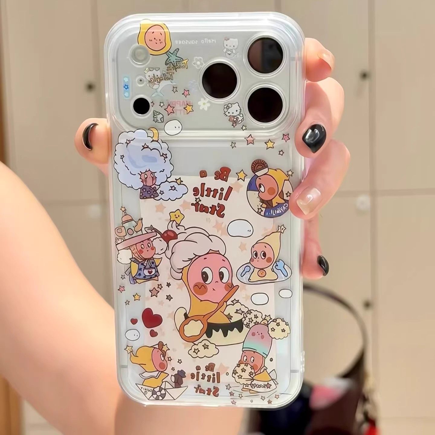 涂鸦星人适用苹果17promax手机壳软壳iPhone16透明opporeno15可爱vivox200小米14红米Note13/12潮P80荣耀300