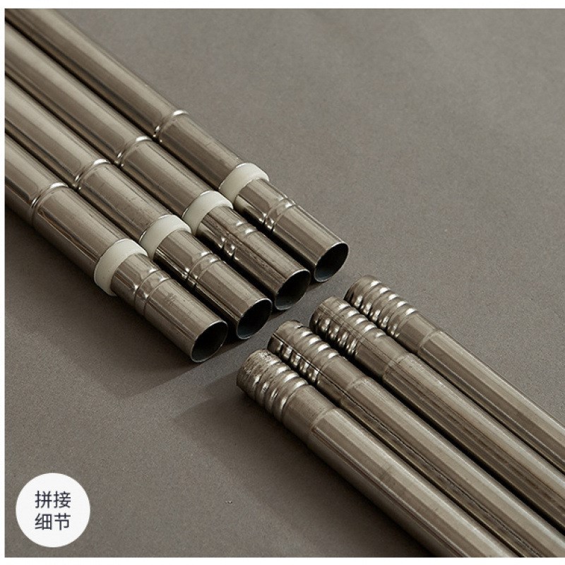 单根可伸缩蚊帐支架不锈钢管学生宿舍家用杆子配件加厚长短可调节