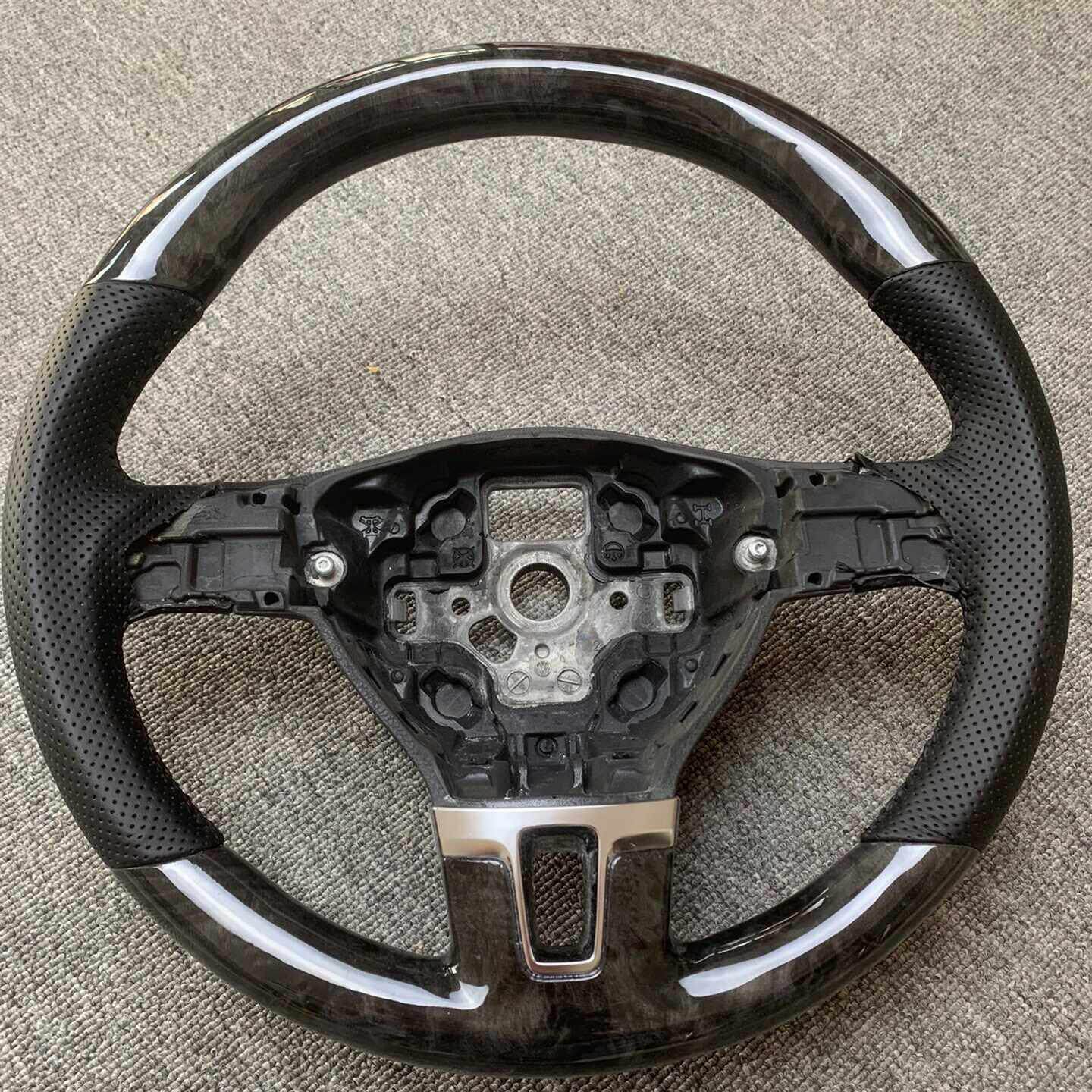 适用新老款大众桃木方向盘迈腾B8帕萨特途昂途观L岳夏朗改装升级