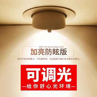 天花灯cob象鼻灯北欧家用筒灯客厅吊顶过道牛眼孔灯 led射灯嵌入式