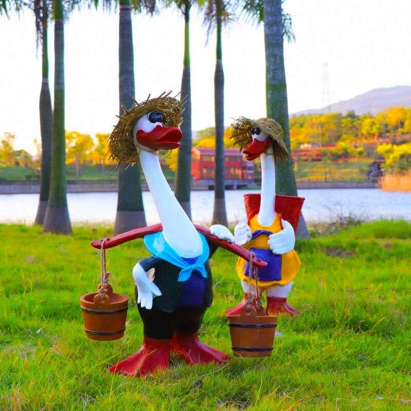 卡通鸭子雕塑商场风景区幼儿园花园庭院草坪装饰玻璃纤维户外动物,家居饰品,户外/庭院摆件,淘宝优惠券,粉丝福利购,淘宝优惠卷