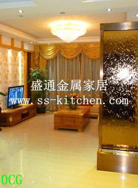 欧式流水喷泉水幕墙流水屏风玻璃流水墙客厅隔间玄关摆件水帘水景