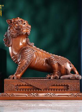 紫铜谛听摆件九华山地藏王坐骑瑞兽家居饰品办公室开 业礼品工艺