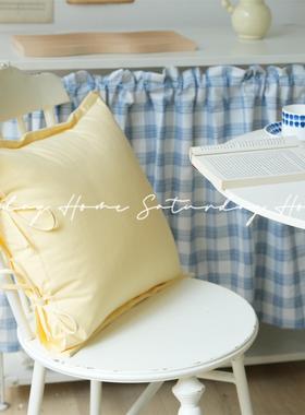 SaturdayHome韩式ins风芝士奶黄少女心抱枕套沙发客厅靠枕全棉