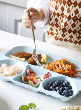 包邮分餐餐盘分格陶瓷盘子儿童早餐具套组日式分隔托 托盘饭菜快