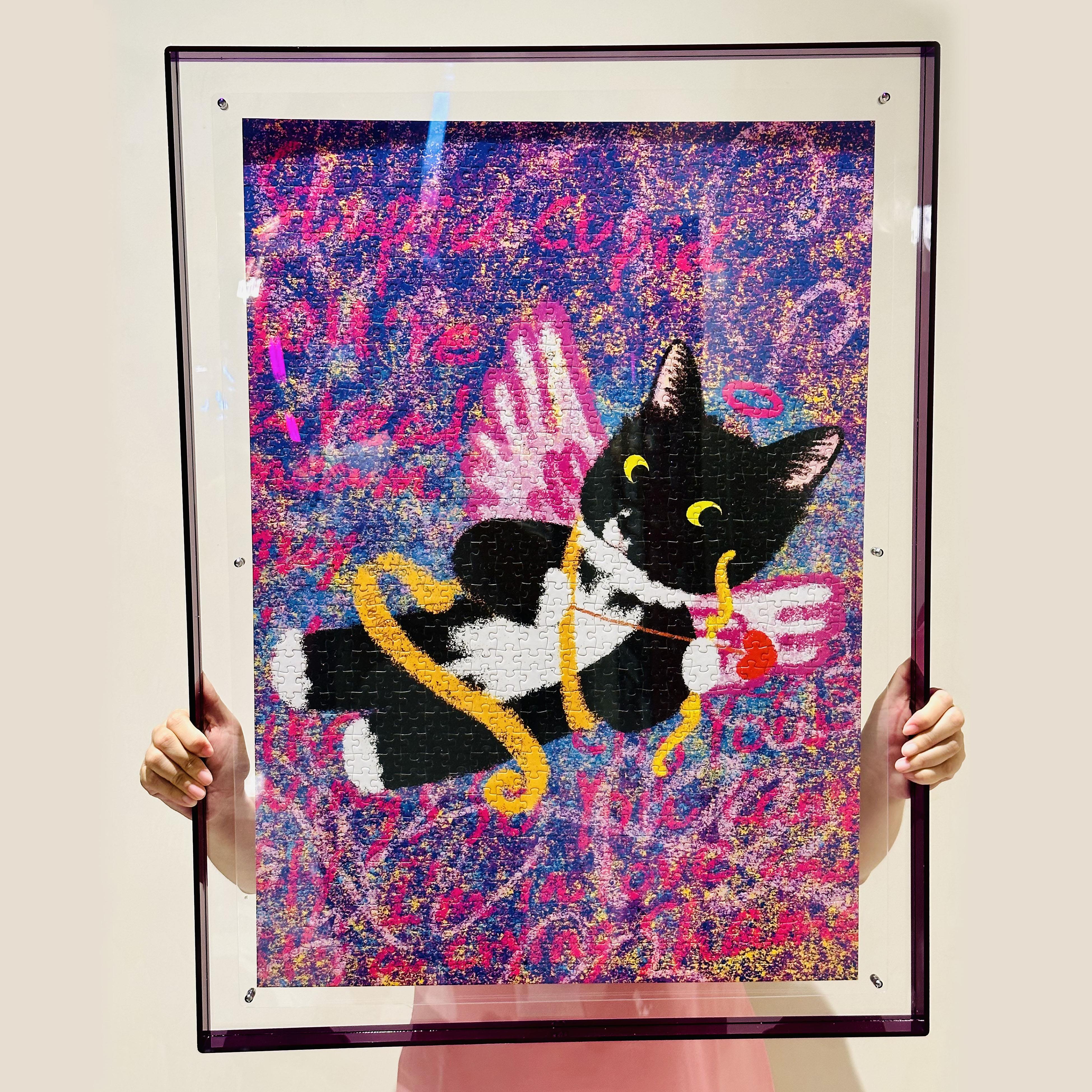 1000片蓝卡细闪拼图《调皮丘比特》生日礼物送闺蜜送女友装饰拼图