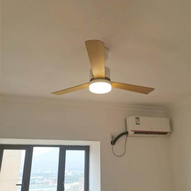 风扇灯强风黑色吊顶风扇灯客厅餐厅家覆古吊灯风扇集成电风扇吊灯