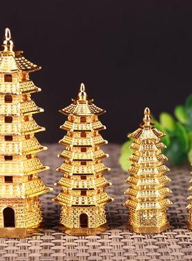 托塔李天王宝塔 道家法器 合金神像配件 长寿佛 药师佛宝塔摆件