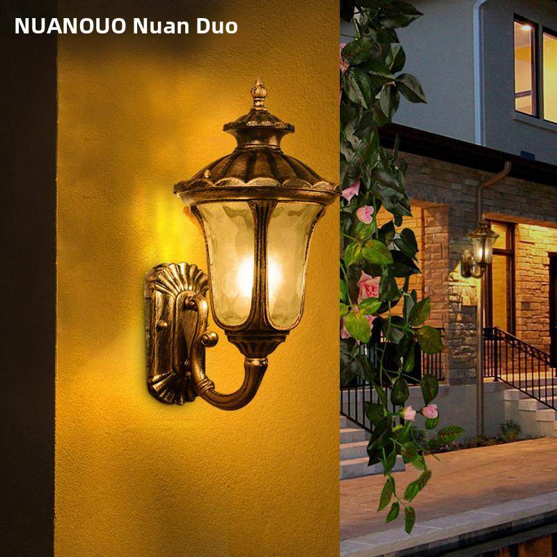 暖朵 户外壁灯过道阳台走廊欧式覆古壁灯防水室外别墅庭院灯饰