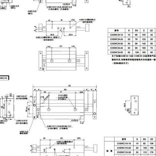 125 200SMC型滑台气缸 150 〖上星〗双杆气缸CXSW25