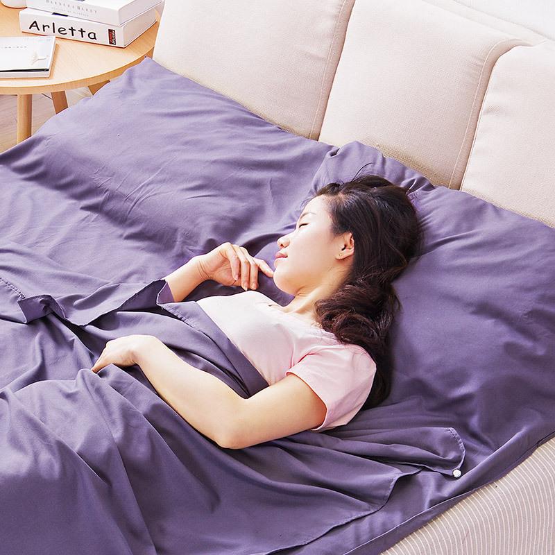 旅游酒店隔脏睡袋单人出差宾馆防脏隔离床单双人全棉便携隔脏睡袋