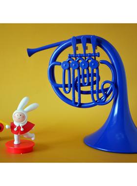 【现货】2024升级款老爸老妈浪漫史树脂蓝色圆号乐器礼物摆件