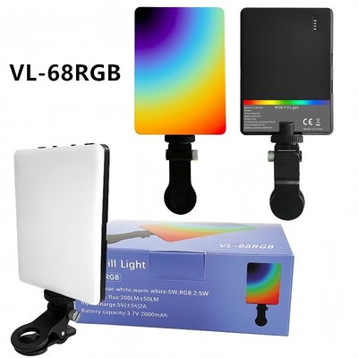 VL-60夹子口袋灯电脑笔记本会议补光灯户外拍照直播RGB手机补光灯