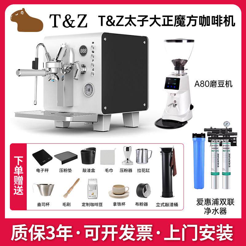 T&Z太子大正魔方咖啡机意式半自动咖啡机单头萃取浓缩蒸汽定量